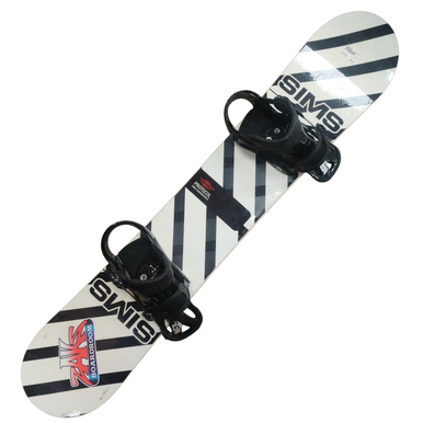 Used Sims PROTOCOL Mens Snowboard/Bindings White 157 cm