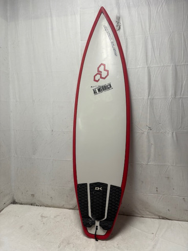 Used Al Merrick CHANNEL ISLANDS FLYER Epoxy Surfboard Red 5'11