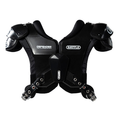 (Mサイズ) BATTLE DEFENDER 大人 ミディアムショルダーパッド New Defender SP Black Adult M