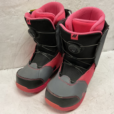 Used K2 KAT BOA Girls Snowboard Boots Pink Junior 04