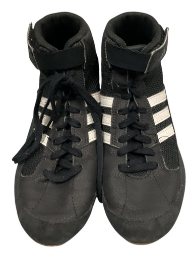 Used Adidas YYJ 606004 Wrestling Shoes Black Junior 04.5 display picture 2