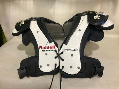 Used Riddell WARRIOR IIX FB Shoulder Pads White XL