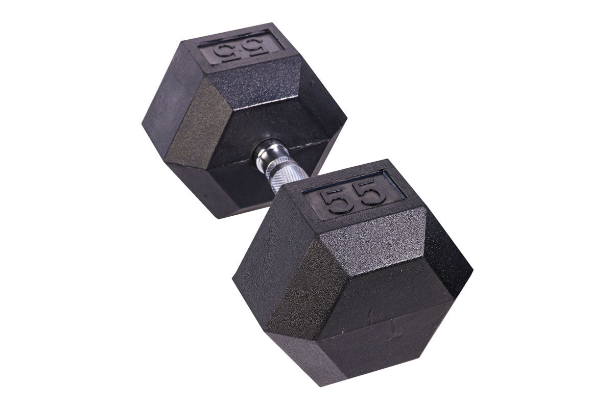Apollo 55LB HEX RUBBER DUMBBELL