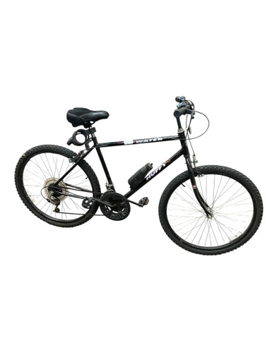huffy black water bac Boys' Granite Gray/Black Bicycle, 24 in release seat binder to make it simple to adjust the height Used Huffy BACKWATER Mountain Bike