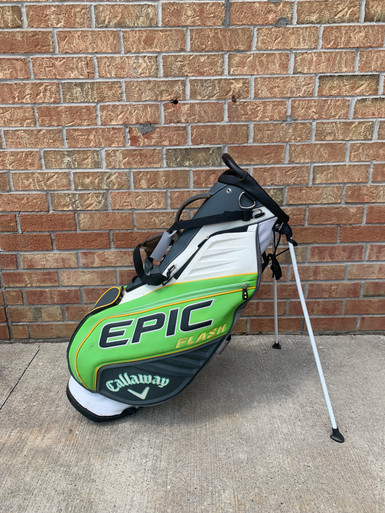 Used Callaway EPIC FLASH Mens Stand Bag Green And Yellow