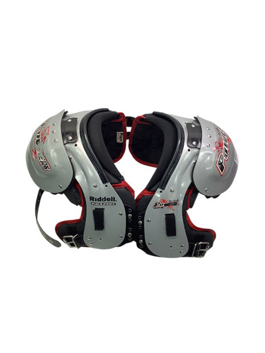 Used Riddell POWER SPX FB Shoulder Pads Grey XL