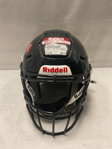 Used Riddell 2025 YTH SPEEDFLEX FB Helmet Black on Black SM