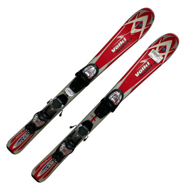 Used Volkl TIGER SHARK JR Boys Down Hill Ski/Binding Red 90 cm