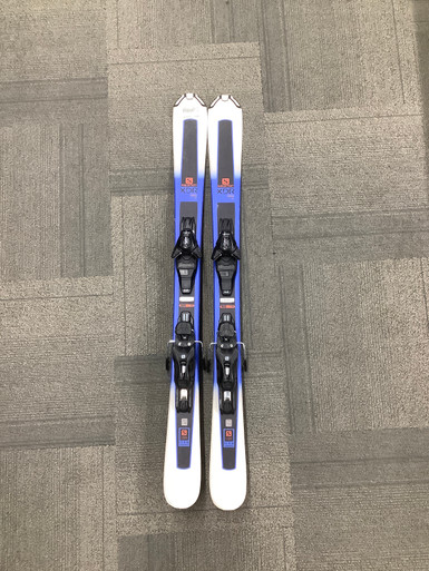 Used Salomon XDR FOCUS Boys DH Ski/Binding Royal Blue 125 cm
