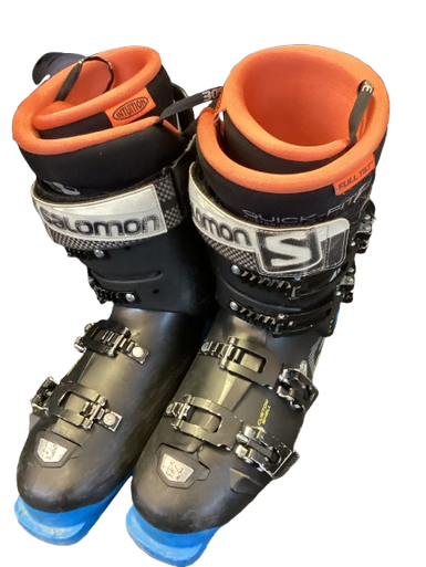 Used Salomon XMAX 120 Mens DH Ski Boot Black And Carolina Blue 275