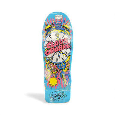 Used Santa Cruz CLAUS CRABKE Skateboard Deck Only Carolina Blue
