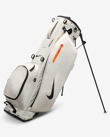 New NIKE SPORT LITE STAND BAG-LIGHT OREWOOD BROWN/ORANGE/BLACK