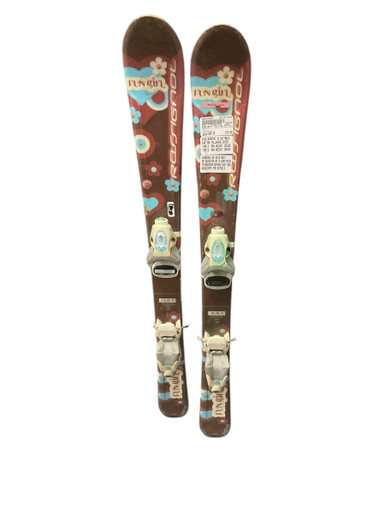 Used Rossignol FUN GIRL 100CM Girls DH Ski/Binding Brown 100 cm