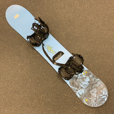 Used Burton A45 Mens Snowboard combo Royal Blue 143 cm