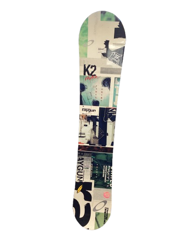 Used K2 RAYGUN Mens Snowboard Only White/Black/Navy 157 cm