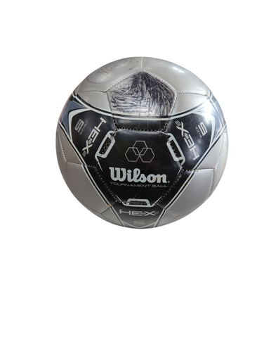Used Wilson HEX 2 All Size Soccer Ball Grey 5