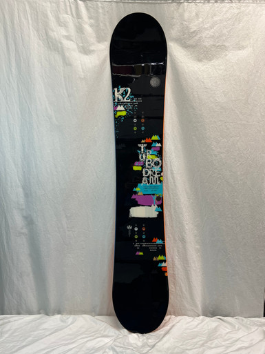 Used K2 TURBO DREAM Mens Snowboard Only Black 159 cm