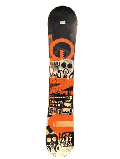 Used GNU GAS MASK Mens Snowboard Only Orange 156 cm