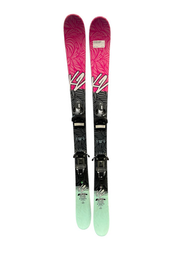 Used K2 MISSY Girls DH Ski/Binding Pink 119 cm