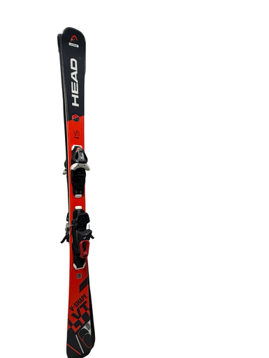 Used Head V6 Tech V-SHAPE LYT 156cm Snow Skis Black And Orange w