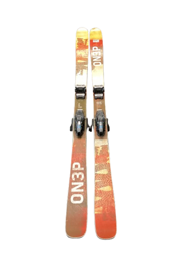 Used ON3P SKI CO Mens DH Ski/Binding Orange And Gold 186 cm