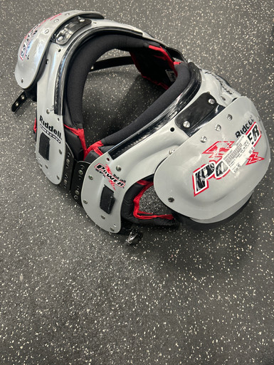 Used Riddell POWER SPX QB/WR FB Shoulder Pads Grey MD