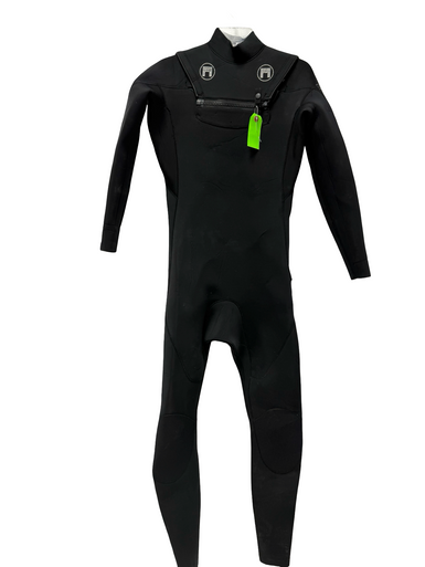 Used MATUSE Dante 4/3mm Chest Zip Mens Full Suit / Wetsuit Black XL