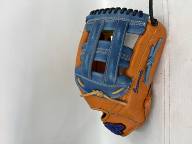 Used 44 PRO BB/SB Glove RH Throw Navy Blue And Orange 12 1/4