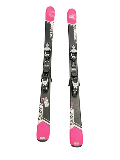 Used Rossignol SASSY 7 PRO 140CM Womens DH Ski/Binding Black And Pink 140 cm 11814-S000389814