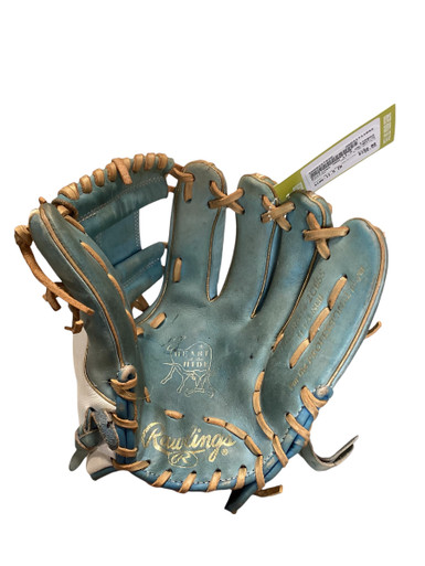 Used Rawlings HOH 11.5 CB/WHT/GLD BB/SB Glove LH Throw White And