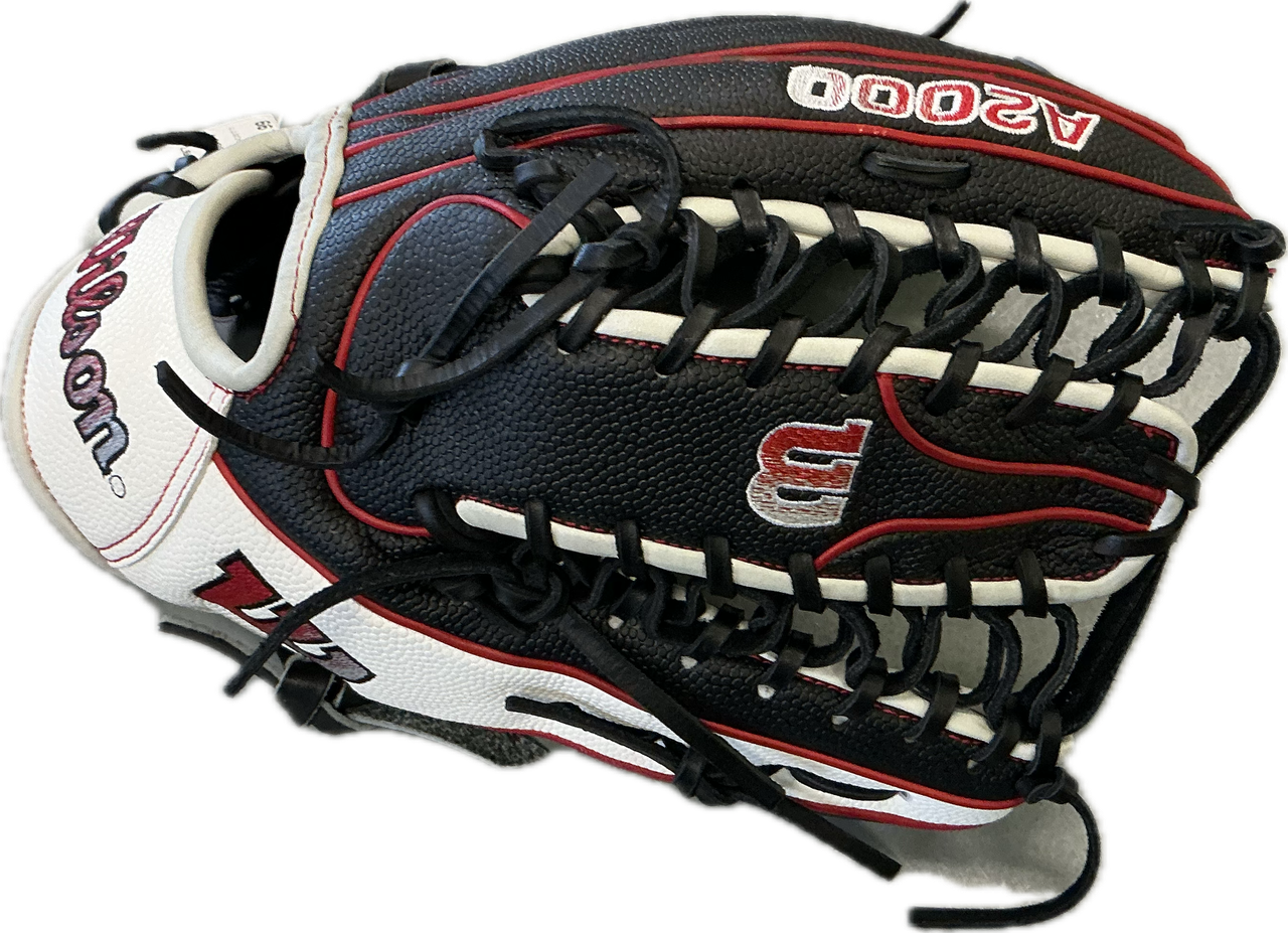 Wilson A2000 SCOT7 Baseball Glove 12 3/4" Black White Red