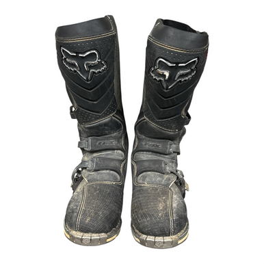 Used Fox COMP 5 Mens Motocross Boots Black Senior 9