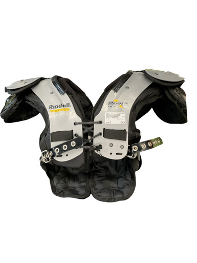 Used Riddell POWER JVX FB Shoulder Pads Grey XL