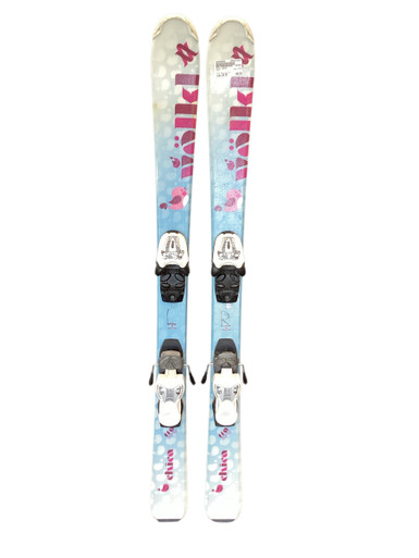 Used Volkl CHICA Girls DH Ski/Binding Carolina Blue 110 cm
