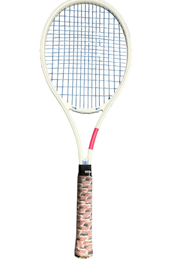 Ken Used Pro Kennex CERAMIC SILVER ACE 90 Adult Tennis Racquet White