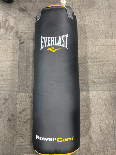 Used Everlast POWER CORE 80LB Boxing Heavy Bag Black 80 lb
