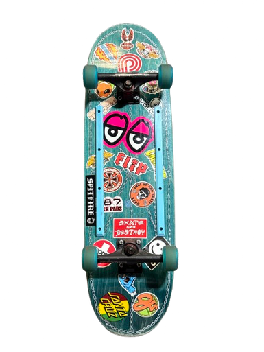 Used CCS CHAINLINK EGG SKATEBOARD Complete Skateboard Teal Regular