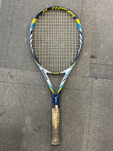 Used Wilson JUICE 100L Adult Tennis Racquet Navy Blue Unknown