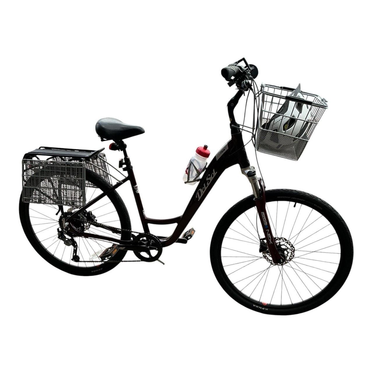 DelSol LXI FLOW 3 STEP THROUGH Comfort Bike Womens Maroon 17-18" - MD Frame