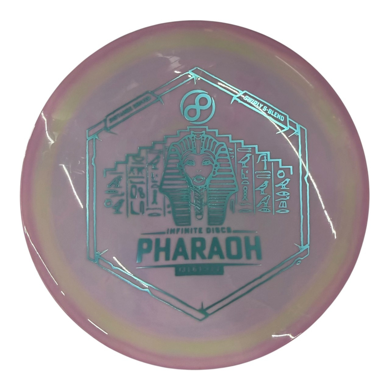 Infinite Discs SWIRLY S-BLEND PHAROAH Disc Golf Driver Pink 174g