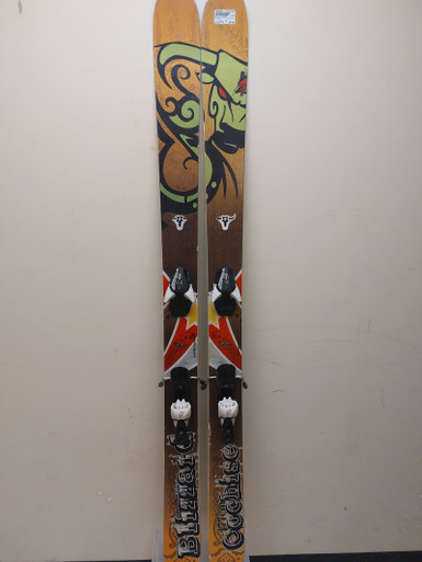Ski occasion junior Salomon Shogun Jr + fixations - Qualité B 130 cm