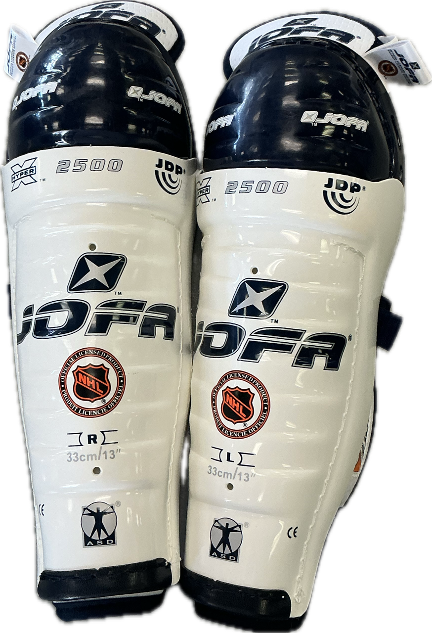 Jofa HYPER X 2500 Senior Shin Guards White 13"