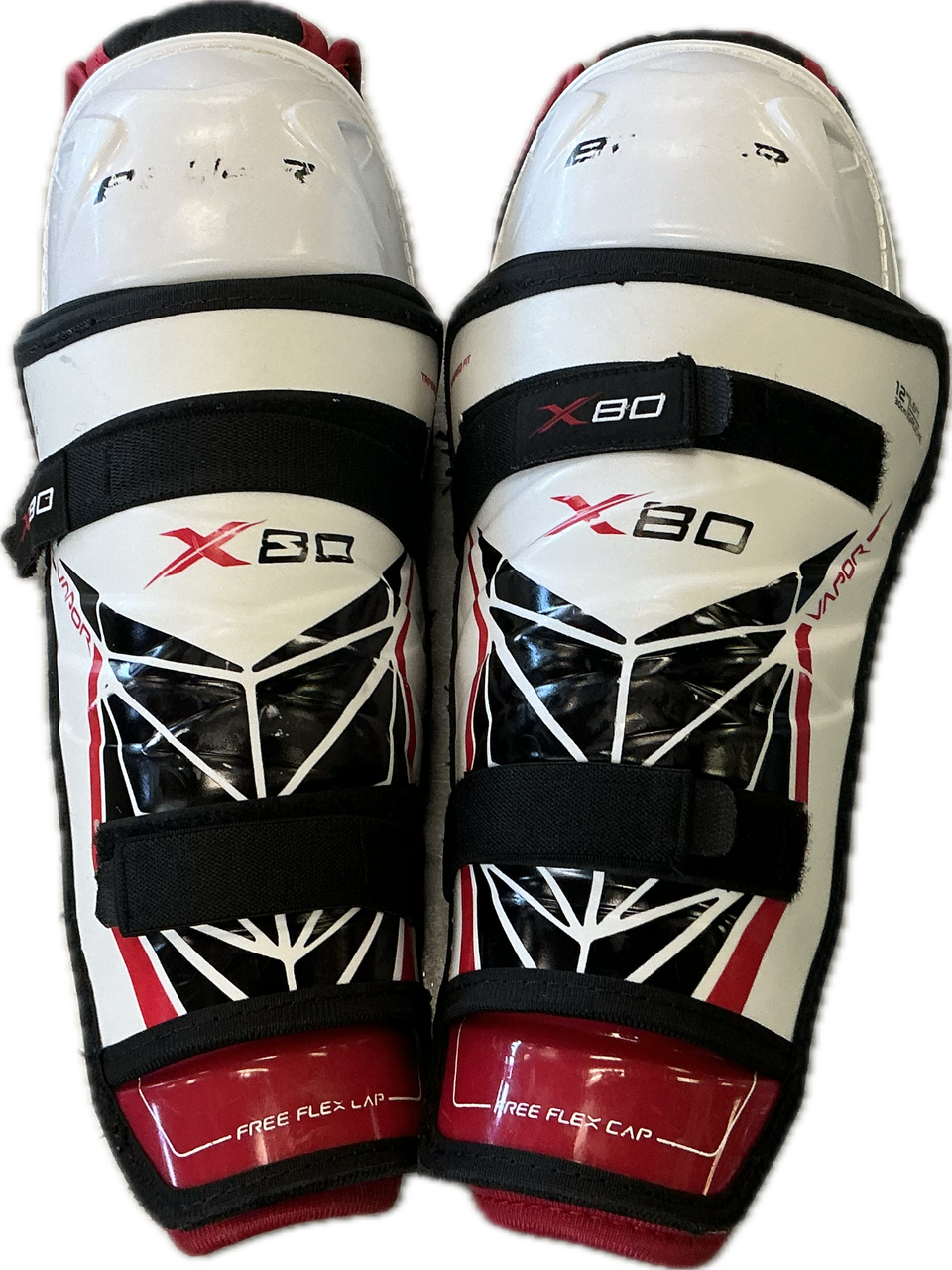 Bauer VAPOR X80 Junior Shin Guards White 12"