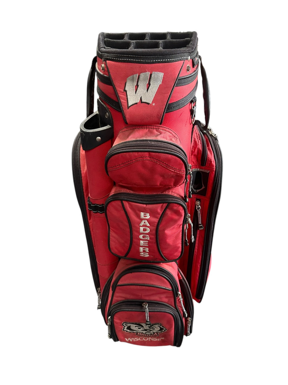 WISCONSIN BADGER Mens Cart Bag Red
