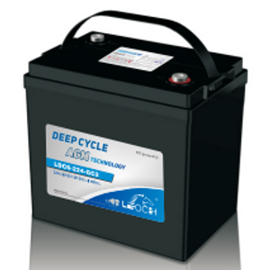 Leoch LDC6-224-GC2 6V 224Ah AGM-Gel hybrid battery installed in golf cart Leoch LDC6-224-GC2 6V 224Ah AGM-Gel hybrid battery installed in golf cart