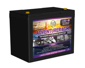 Leoch LAGM‑85 85Ah AGM leisure battery installed in caravan
