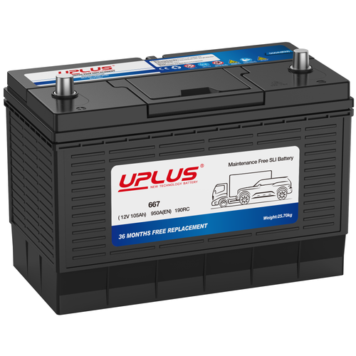 UPLUS 667 Maintenance-Free 12V Battery 105Ah 950A for Leisure Vehicles