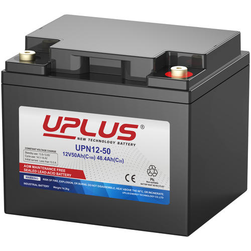 UPLUS 12V 50Ah Rechargeable Sealed Lead Acid Battery |  Replacement for Deep Cycles, UPS System, Electric Scooter, Trolling Motor, Golf Cart