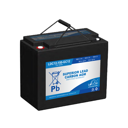 LDC12-150-GC12 - Leoch 12V 150Ah BCI Group GC12 Deep Cycle Battery