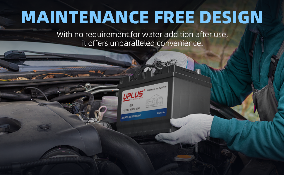 UPLUS 019 Maintenance-Free Car Battery, 12V 85Ah, 650A, Perfect for Standard Vehicles